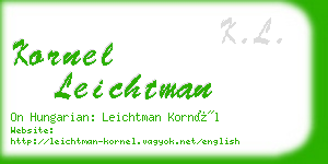 kornel leichtman business card